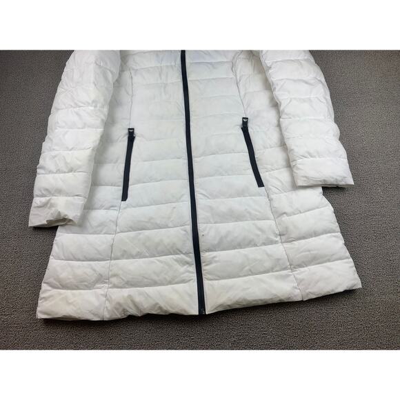 Guess Women's M White Puffer Jacket With Hood - Picture 13 of 14